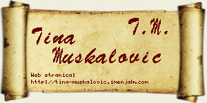 Tina Muskalović vizit kartica